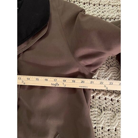 Gallery Petite Brown Coat REMOVEABLE LINING WOMEN'SSZ  PM Polyester/Acrylic Blen - Picture 13 of 14